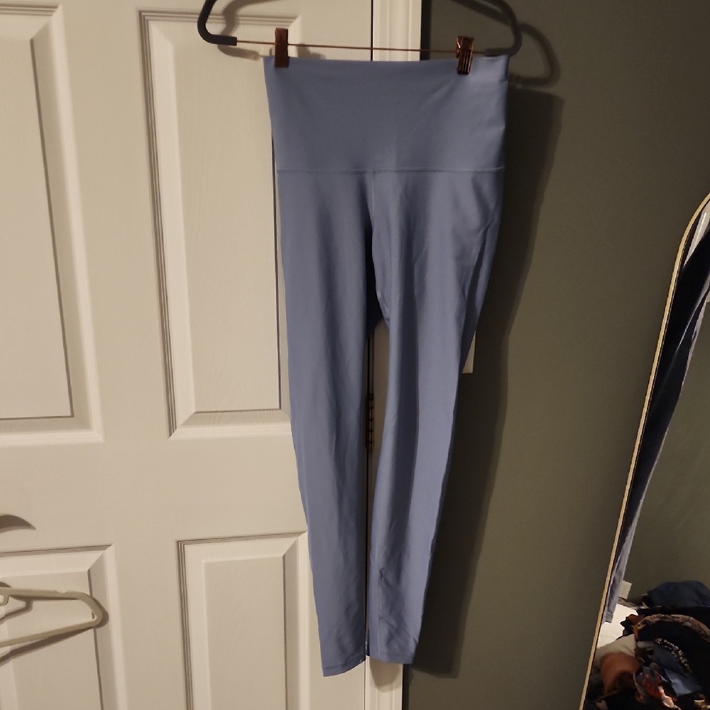 Blue High-Waisted Leggings
